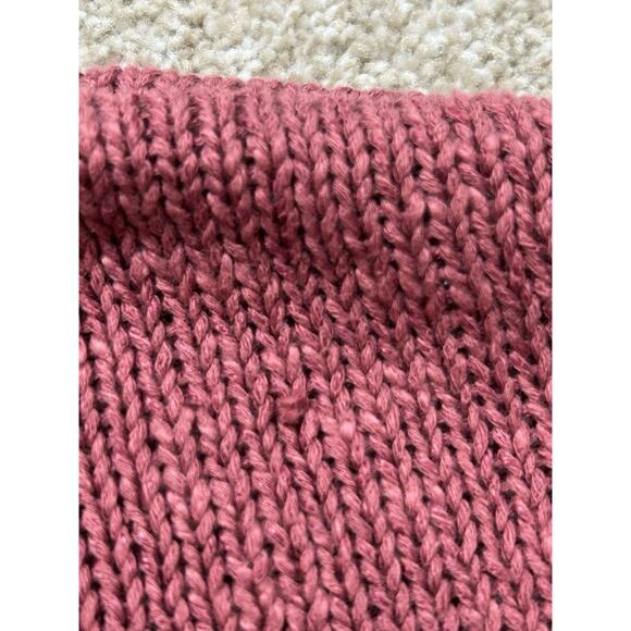 Quince Women’s L Cotton Linen Relaxed Cardigan Dark Mauve - Picture 5 of 9